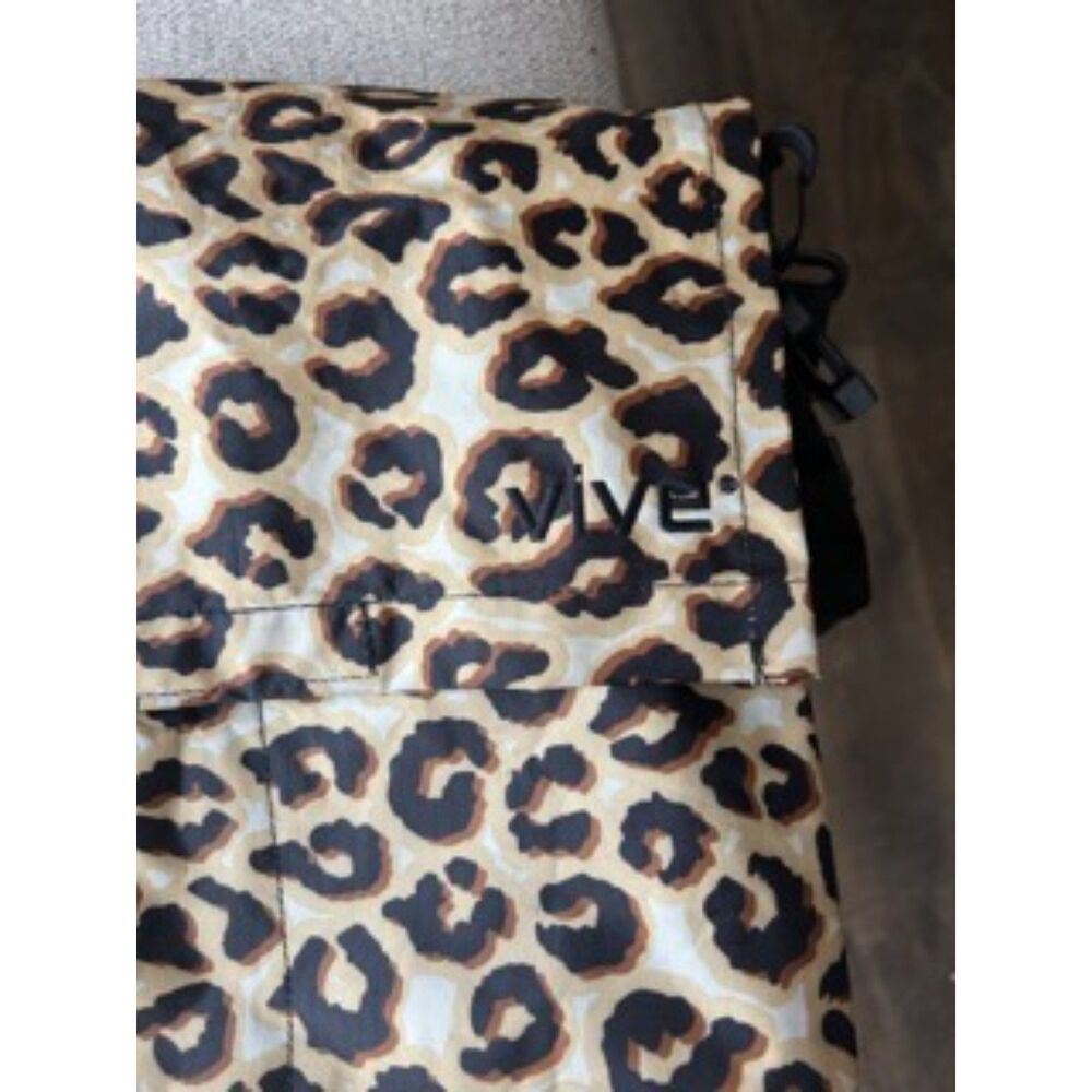 VIVE Leopard Print Crossbody Bag Nylon Shoulder Purse Adjustable Strap